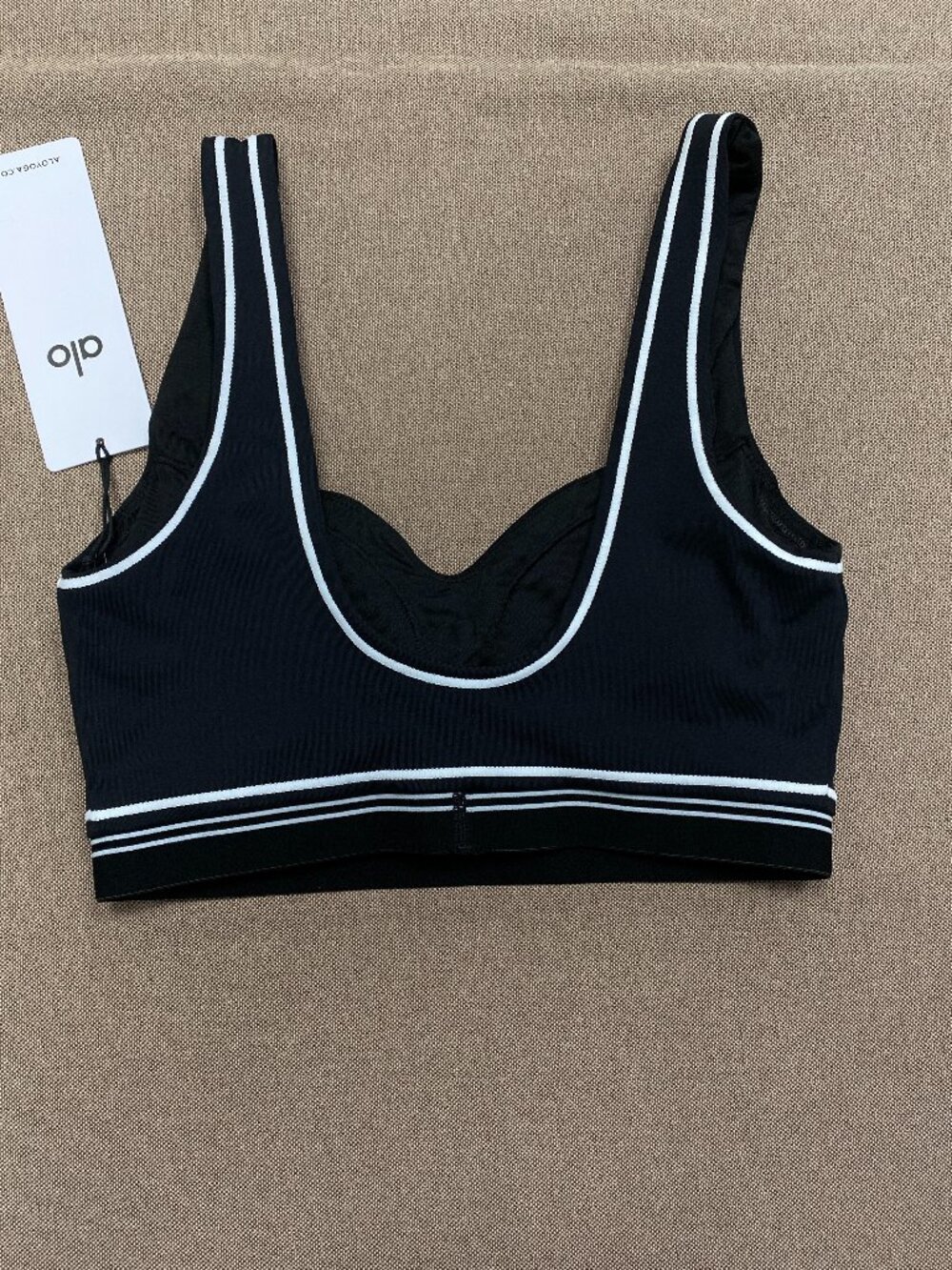 💖ALO Yoga Airbrush Matching Set| Black/White Bra&High-Waist Leggings|Limited - Picture 3 of 12